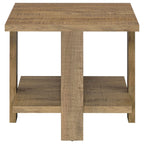 Coaster Home Furnishings Dawn Square Engineered Wood End Table With Shelf Mango
