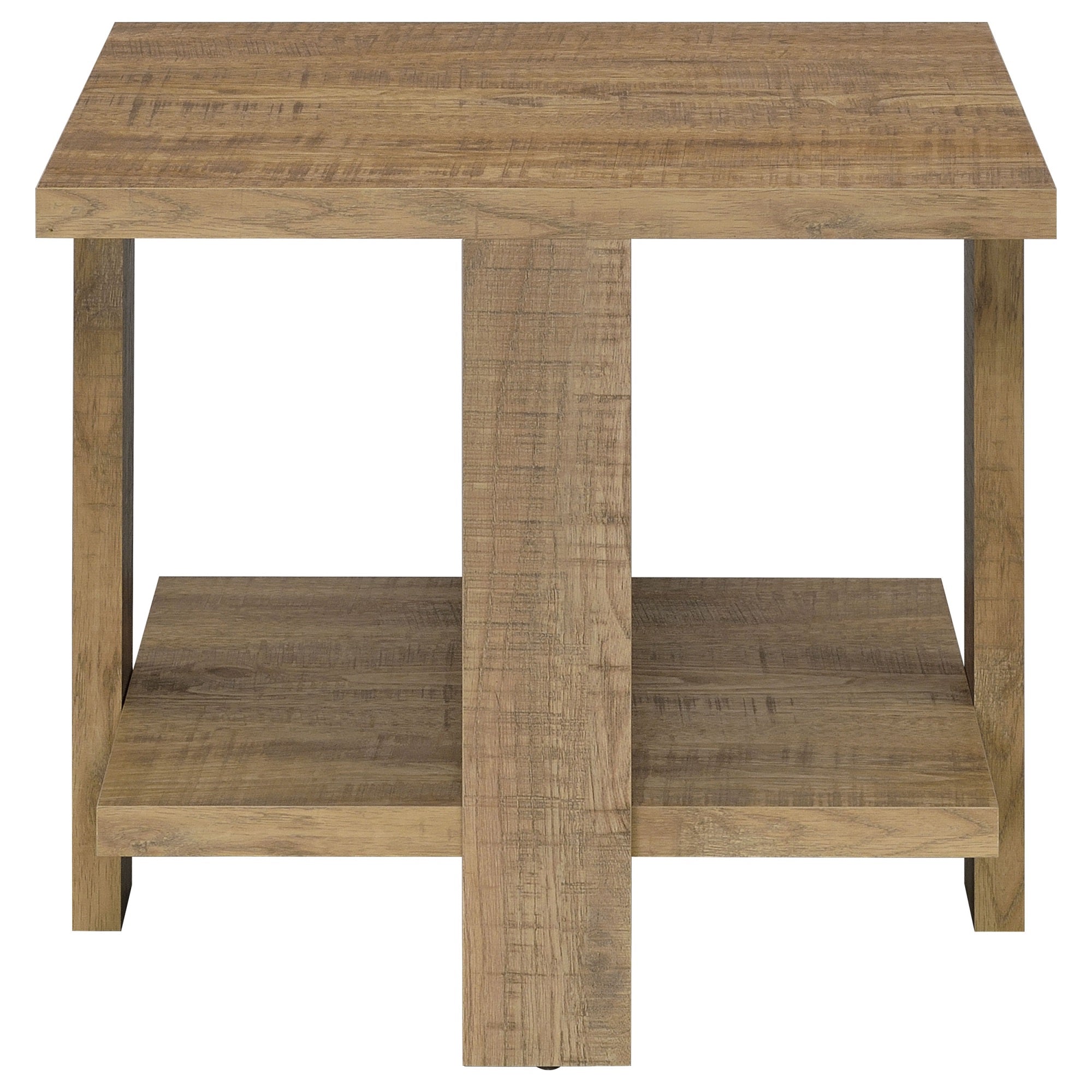Coaster Home Furnishings Dawn Square Engineered Wood End Table With Shelf Mango