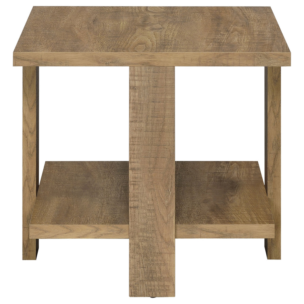 Coaster Home Furnishings Dawn Square Engineered Wood End Table With Shelf Mango
