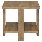 Coaster Home Furnishings Dawn Square Engineered Wood End Table With Shelf Mango