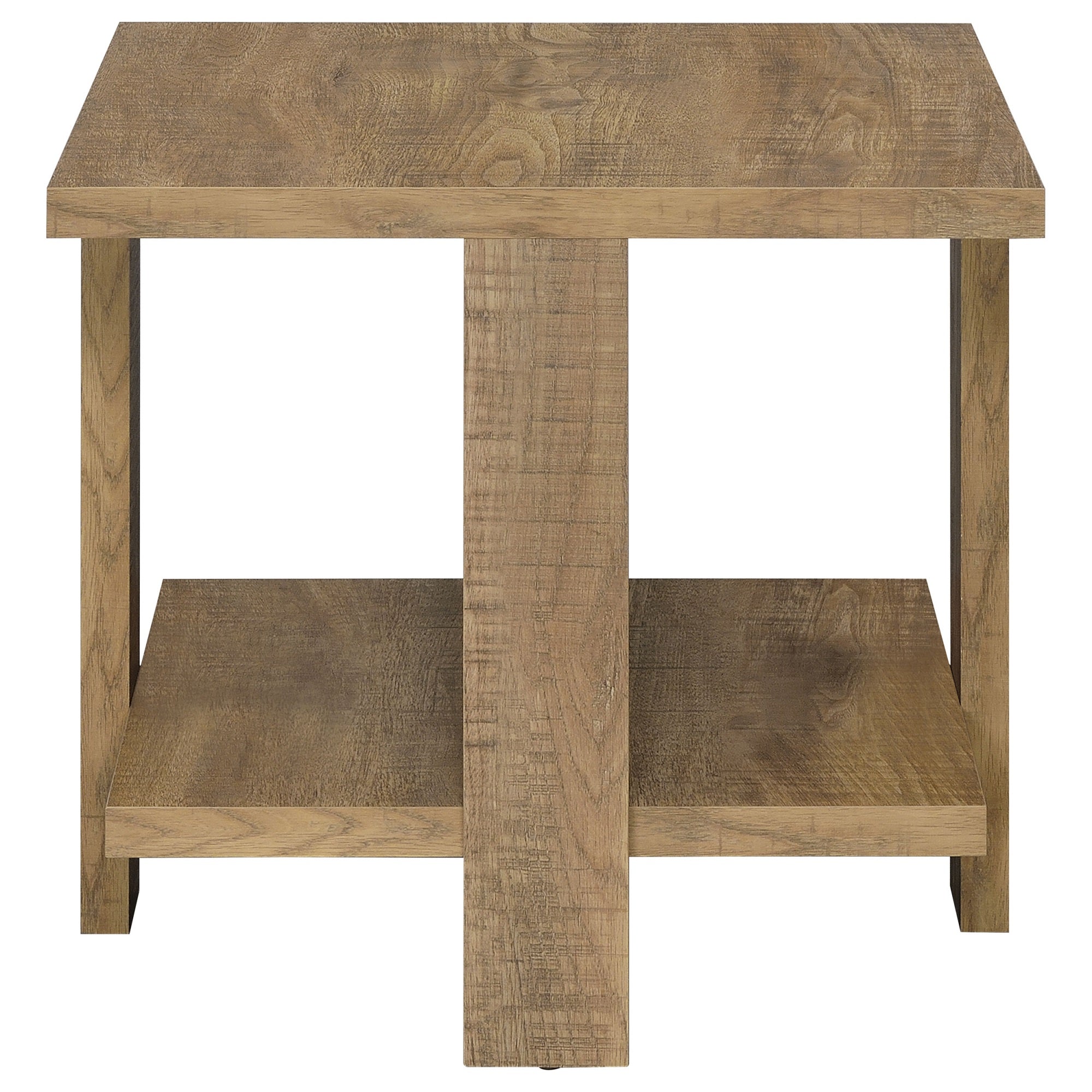 Coaster Home Furnishings Dawn Square Engineered Wood End Table With Shelf Mango