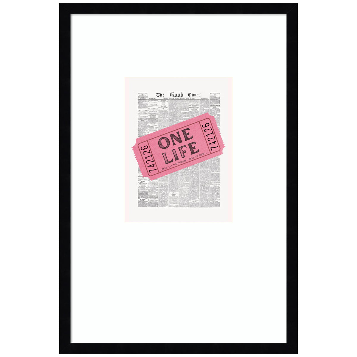 Ticket One Life by Honey Island Studio Framed Wall Art Print