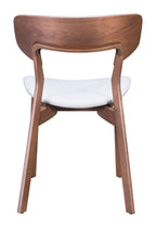 Zuo Modern Russell Dining Chair Set Rubber Wood, Foam, Fabric Walnut, Light Gray Indoor Weight Capacity 220 lbs Dimensions: 20.1" W x 22" D x 30.5" H Pack of 2