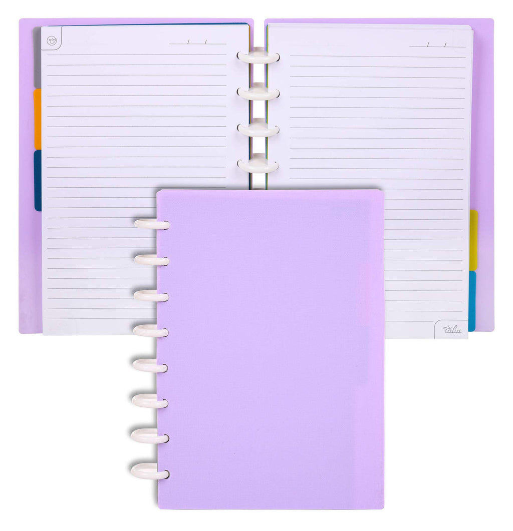 Talia Discbound Notebooks, Planner, Customizable, (Lavender, Junior (5.5In X 8.5In))