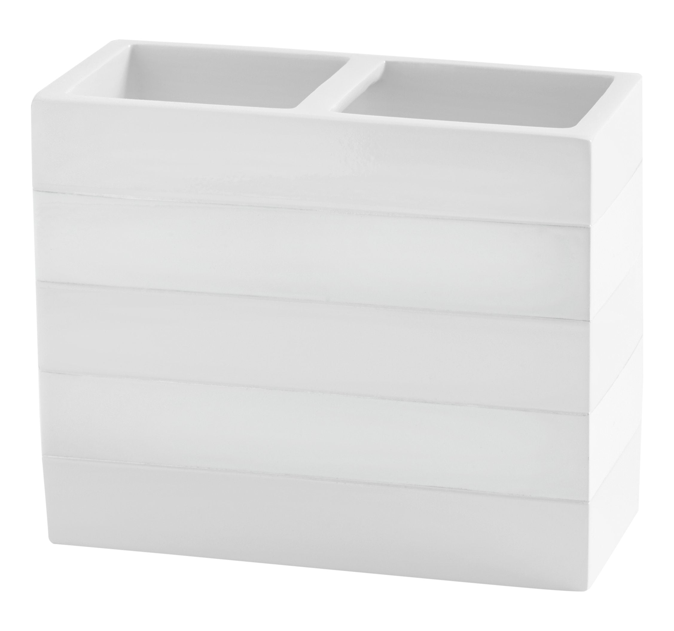 Kassatex Fine Linens Cabana Accessories Toothbrush Holder White