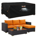 Enzeno Patio Furniture Set Cover, Outdoor Sectional Sofa Couch Set Covers Waterproof, Garden Dining Table Chair Set Cover Outside Rectangular Heavy Duty Weatherproof 85' L X 55' W X 28' H Black…