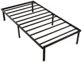 Amazon Basics Sturdy Heavy-Duty Non-Slip Platform Bed Frame Twin Size Storage, Steel Slat Support, Noise Free, Easy Assembly, 14