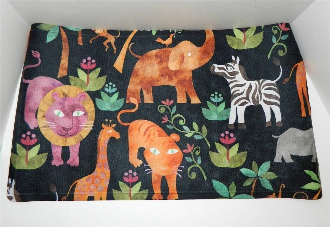 Allure Safari Jungle Multi Nonslip Rubber Bath Mat