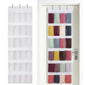 JOYMOMO Hanging Yoga Legging Storage with 24 Pockets for Yoga Pants(White)