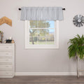 Vhc Brands Sawyer Mill Blue Valance Curtain Lined Farmhouse Stripe For Kitchen Or Dining Room Windows 16X72