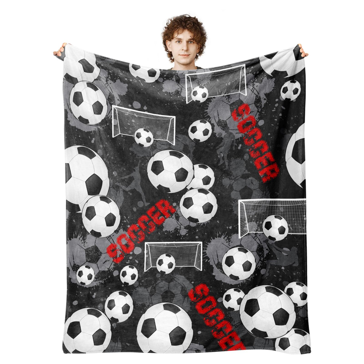 Soccer Blanket For Boys Girls, Soccer Gifts For Men Women, Soft Soccer Mom Gift Soccer Blanket For Room Decor Bedding 50X60In