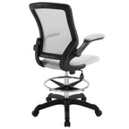Modway MO-EEI-1423-GRY Veer-Reception Desk Flip-Up Arm Drafting Chair, 22.5"L x 25.5"W x 41.5-50"H, Gray