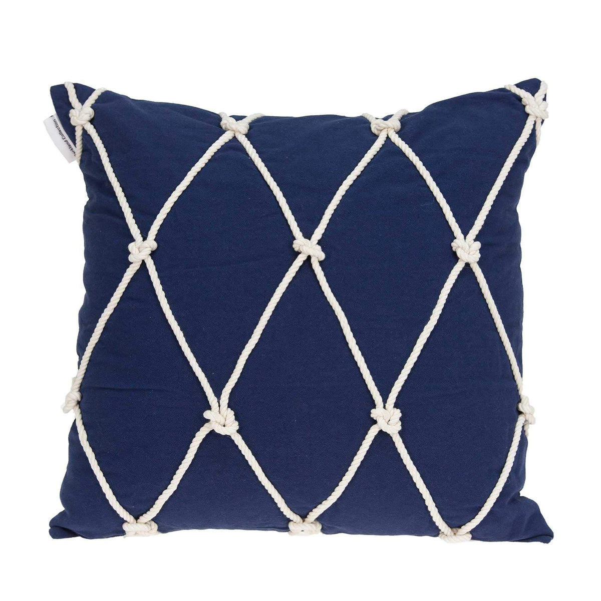 HomeRoots 100% Cotton Parkland Collection Oceana Nautical Blue Pillow Cover