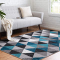 Rugs.com Valencia Collection Area Rug - 8 x 10 Grey Low Rug Perfect for Living Rooms, Large Dining Rooms, Open Floorplans