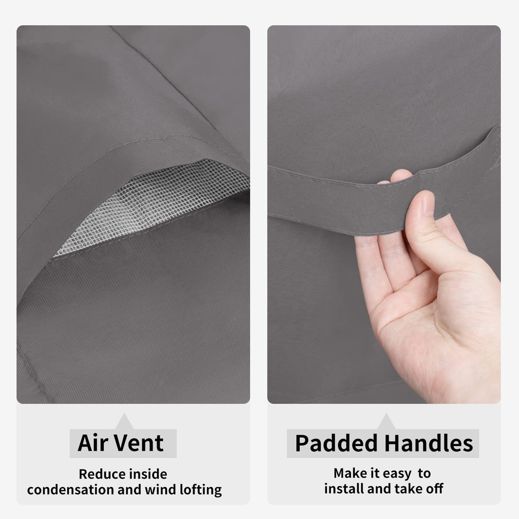 Easy-Going Waterproof Patio Sofa Cover Uv Resistant 3 Seater Outdoor Sofa Cover Weatherproof Lawn Patio Furniture Cover With Tape Sealed Seam (79Wx37Dx35H Inch, Grey)