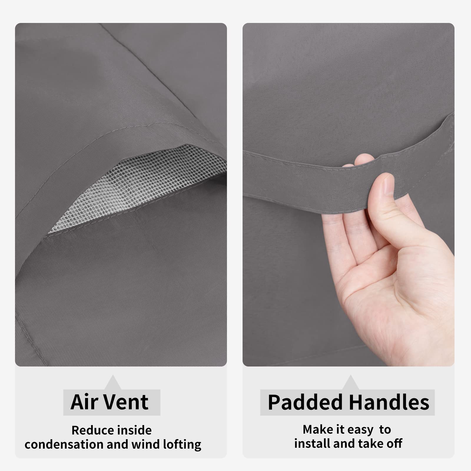 Easy-Going Waterproof Patio Lounge Chair Cover Uv Resistant Outdoor Chaise Lounge Covers With Tape Sealed Seam(2 Pack-68Wx30Dx30H Inch, Grey)