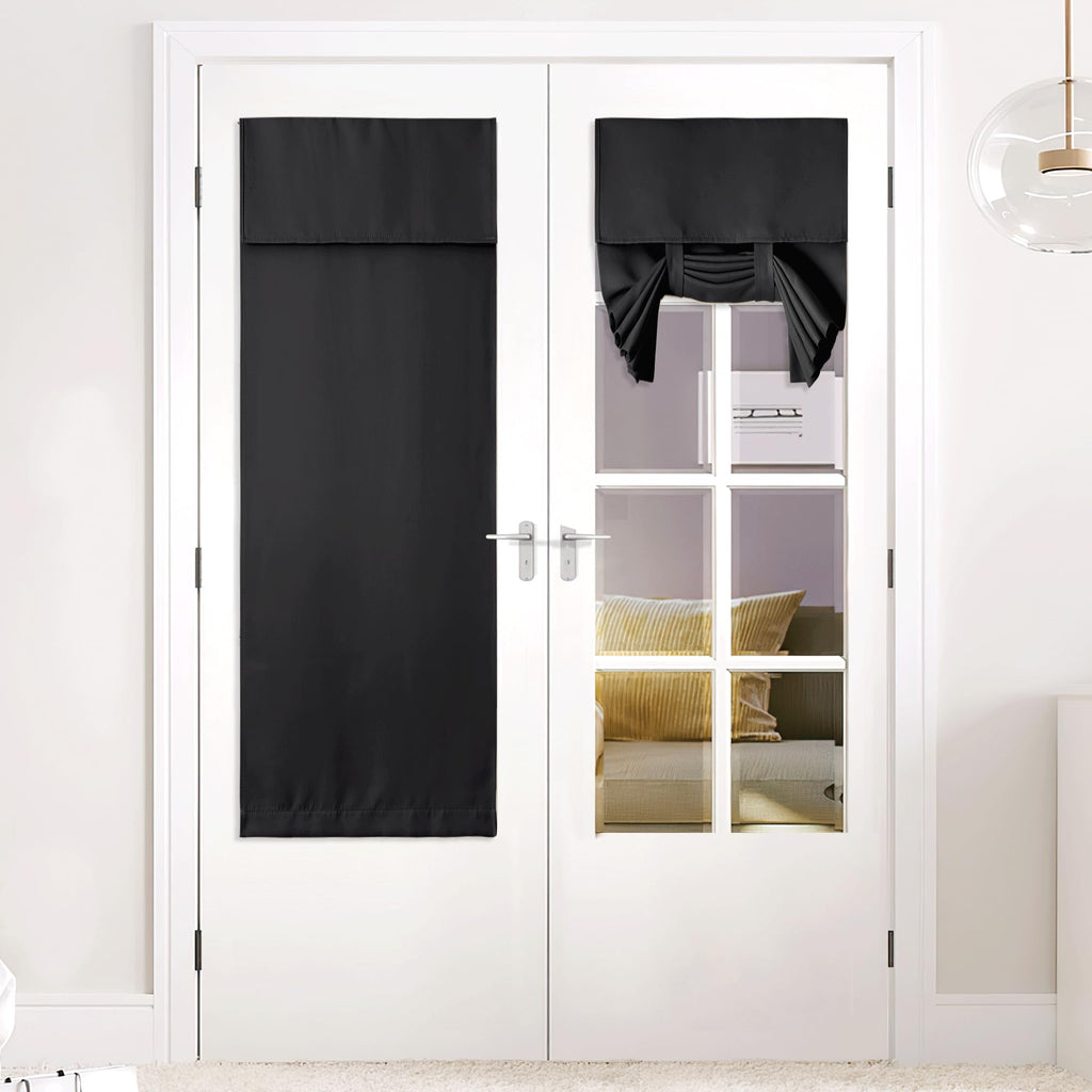 NICETOWN Blackout Door Curtain for Door Window, Thermal Insulated Sidelight Curtain for Narrow Window Privacy Protect French Doo