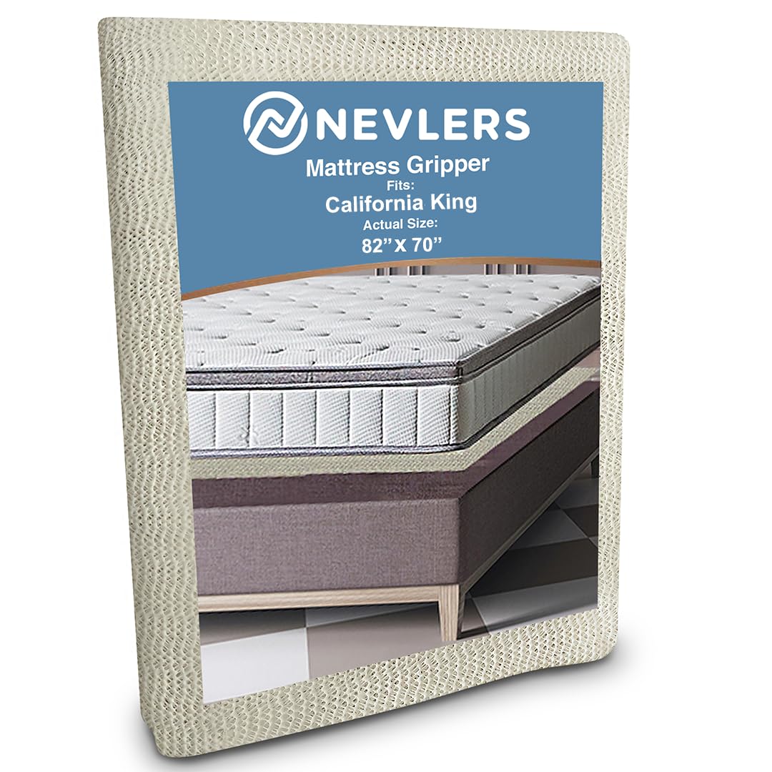 Nevlers 82''x70'' California King Anti Slip Mattress Gripper | PVC Non Slip Mattress Pad King | Mattress Slide Stopper King for 