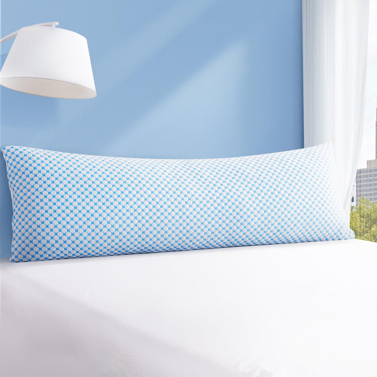 Easeland Firm Body Pillow Shredded Memory Foam(Adjustable Loft), Cooling Breathable For Sleeping Full Body Size 1 Pack