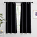RYB HOME Black Grommet Curtains for Living Room, Room Darkening Thermal Curtains Drapes Privcay Window Coverings for Bedroom Hom