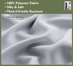 Pi Blackout French Door Curtain 2 Panels,Privacy Thermal Insulated Tie Up Door Window Curtain For Glass Door/Front Door/Sliding Door/Patio Door (W30Xl68-2Pc,White)