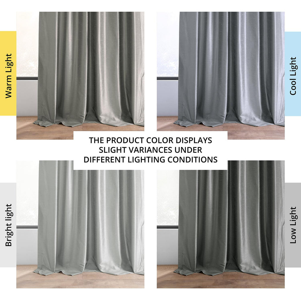 Hpd Half Price Drapes Room Darkening Curtains For Bedroom Vintage Textured Faux Dupioni Silk Curtains For Living Room (1 Panel),