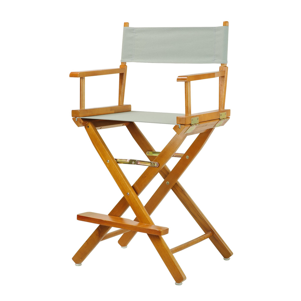 Casual Home 24&quot; Director'S Chair Honey Oak Frame-With Grey Canvas, Counter Height