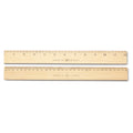 Westcott 10375 Wood Ruler, Metric And 1/16-Inch Scale With Single Metal Edge, 30 Cm