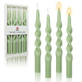FCMSHAMD Handmade Spiral Taper Candles - Unscented Long Candles Colored Wax Twisted Candle - 10 Inch Candle Sticks for Wedding D