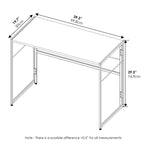 Furinno Riau No Tool/No Assembly/Folding Metal Frame Computer Desk, Sonoma Oak/Black, 39 Inch