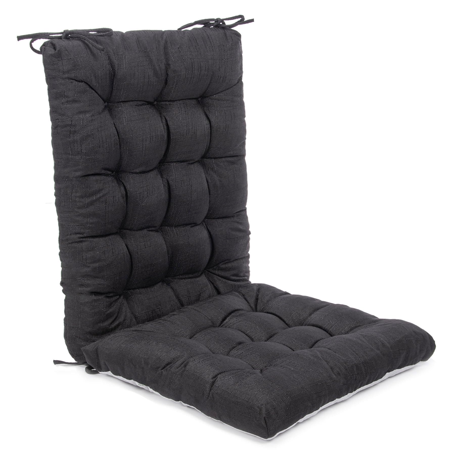 Algudbilt Rocking Chair Cushions Comfortable Tufted Seat Cushion Pads Non-Skid Backed Set Of Backrest Cushion And Seat Bottom Fo
