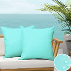 Sofjagetq Pack Of 2 Outdoor Waterproof Throw Pillow Covers Durable Vibrant Decorative Outdoor Pillows Cushion Case Pillow Shell