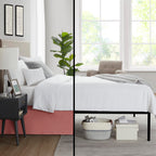 Nestl Pink Clay Bed Skirt Cal King Size - Cal King Bed Skirt 14 Inch Drop - Brushed Microfiber Bed Skirts - Hotel Quality Pleated Bed Skirt - Shrinkage & Fade Resistant