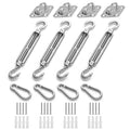 Homper M6 Awning Attachment Set, Heavy Duty Sun Shade Sail Stainless Steel Hardware Kit For Garden Triangle And Square, Rectangl