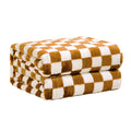 Fy Fiber House Checkered Flannel Fleece Throw Blanket Soft Cozy Checkerboard Grid Print Chessboard Gingham Pattern Blankets For