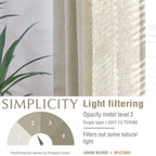Jinchan Linen Blend Curtain For Living Room 84 Inch Length Extra Wide For Room Divider Oat Curtain Rustic Farmhouse Curtain Rod Pocket Back Tab Light Filtering Bedroom Window Curtain 1 Panel Oat