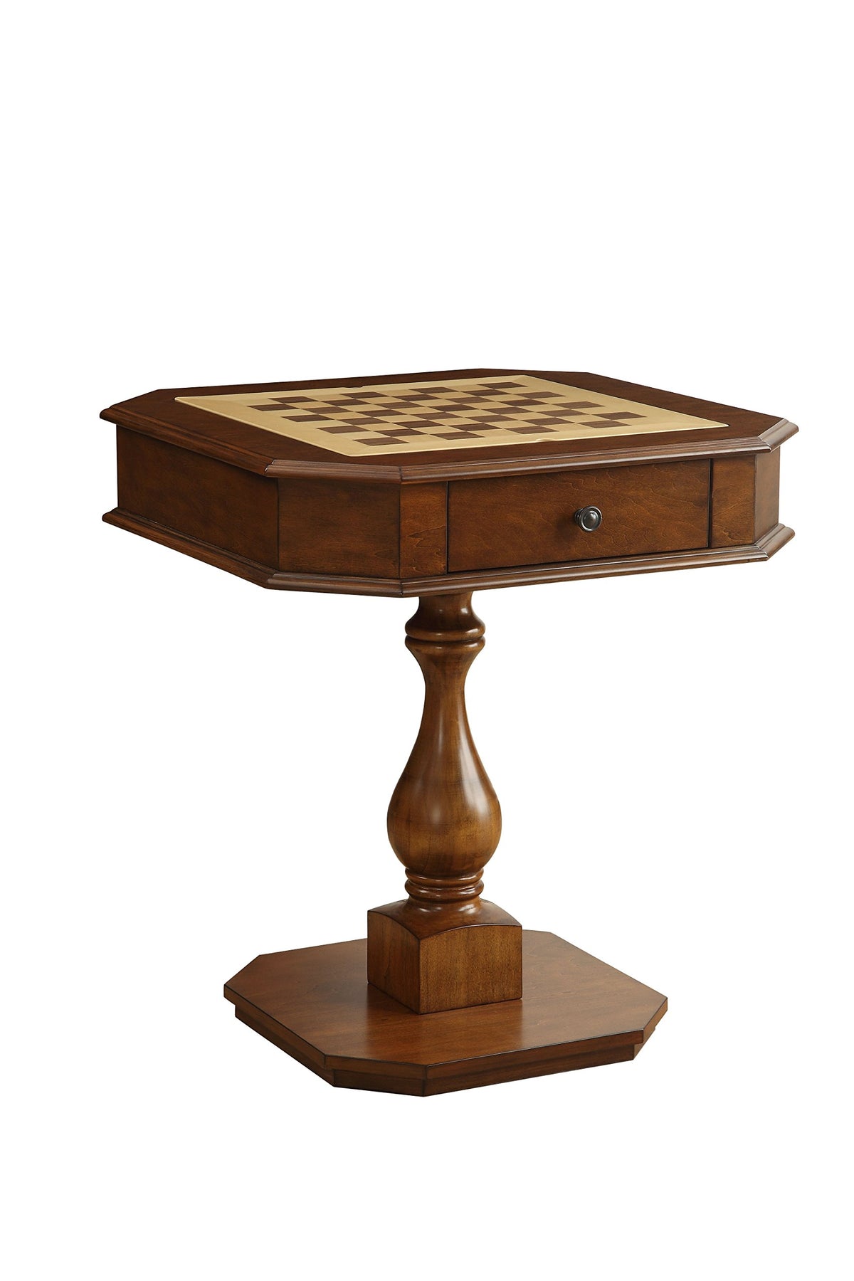 Acme Bishop 1-Drawer Wooden Game Table In Cherry