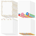 Sabary 160 Sheets Back To School Paper Stationery 8.5' X 11' Stationery Paper Pencil Letterhead Paper Letter Writing Stationar