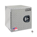 Buyers Products 1705201 Aluminum Underbody Truck Box, 18 x 18 x 18 Inch, Silver Diamond Tread Truck Tool Box W/ Locking Barn Doo