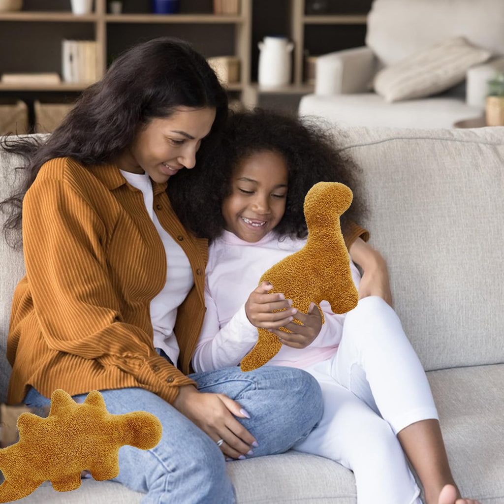 Isaacalyx 2 Pack Dino Nugget Pillow Plush, Soft Dinosaur Chicken Nuggets Pillow For Birthday Gifts, Dinosaur Theme Party Decorat