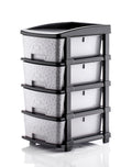 4Xl Plastic Modular Drawer Storage Chest Of Drawers Organizer Storage Box, Large Stomo Racks For Multipurpose AntiSlip Shoes Or