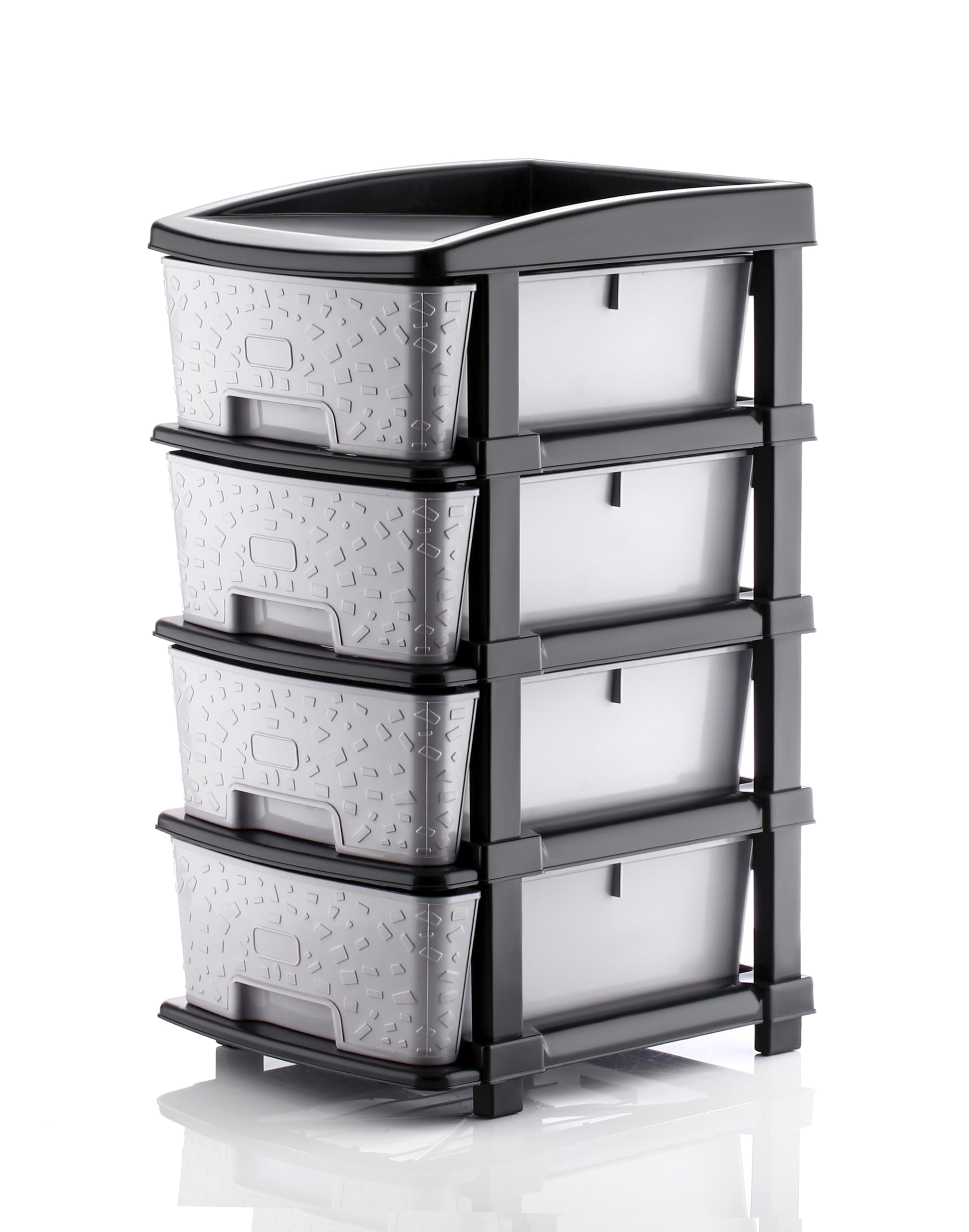 4Xl Plastic Modular Drawer Storage Chest Of Drawers Organizer Storage Box, Large Stomo Racks For Multipurpose AntiSlip Shoes Or