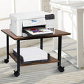 Storenization Printer Stand With Storage Shelf, Small Printer Stand For Desk Office Home, Under Desk Printer Table With Rolling