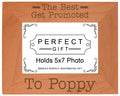 ThisWear Gift for Grandpa Best Get Promoted to Poppy Natural Wood Engraved 5x7 Landscape Picture Frame Wood