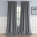 DUALIFE Medium Grey Blackout Curtains 102 Inches Long 2 Panels Set, Back Tab and Rod Pocket Curtains Drapes for Bedroom, Thermal