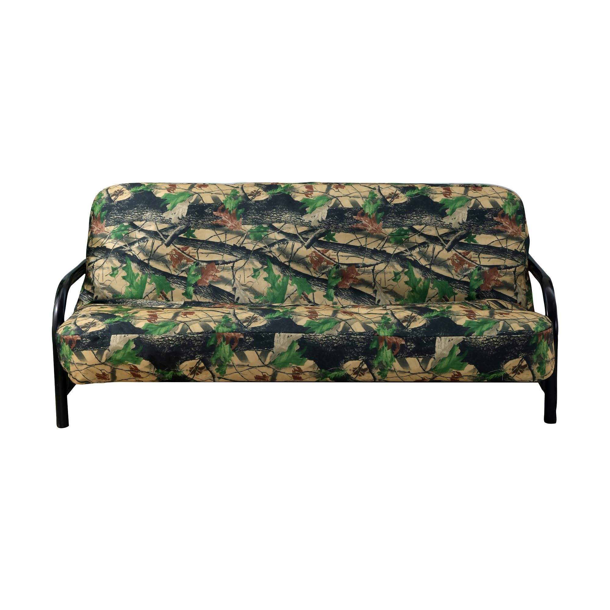 Octorose Twin Size 39X75X8Inch 3 Side Zipper Oxford Camo Green Futon Cover/Slipcover/Sofa Day Bed Mattress Cover/Machine Washabl