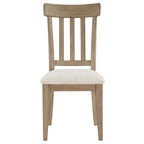 Steve Silver Furniture Napa Side Dining Chairs, Casual California Style in Weathered Sand Finish with Upholstered Seat, Set of 2 Chairs, Brown