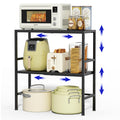 Expandable Metal Storage Shelves, 300 Lbs Heavy Duty Metal Shelving Unit Rack For Pots And Pans Appliances Heavy Items, Adjustab