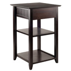 Ergode Wood Burke Home Office Printer Stand | Cottage Style Design | Adjustable Center Shelf | Ample Storage Space | Dark Coffee Finish | 19.84' W x 19.84' D x 31.1' H (23121-VV)