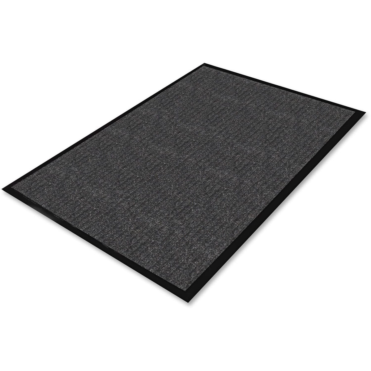 Genuine Joe Indoor Mat, Vinyl Backing, 4 By 6-Feet, Charcoal